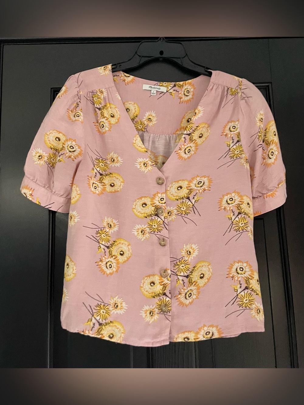 Madewell Plaza Button-Front Shirt in Dutch Dandelions